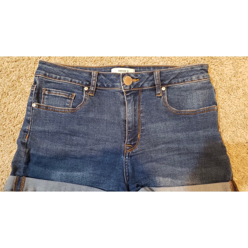 Cuffed Jean Shorts